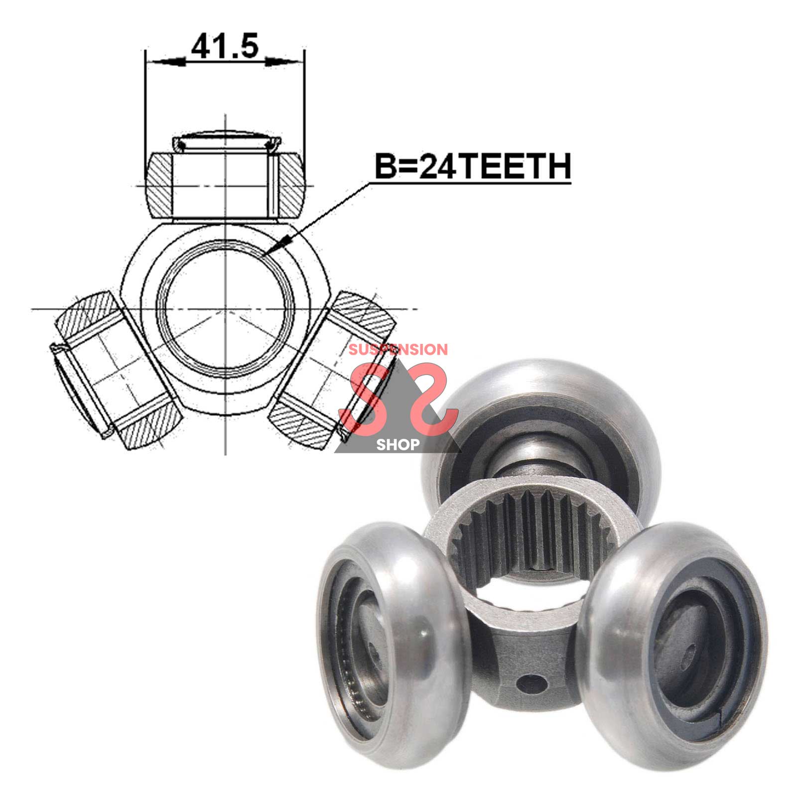 Tripod Hub, Drive Shaft Suit AUDI Q5 2.0 TFSI quattro Q5 (8RB) eBay