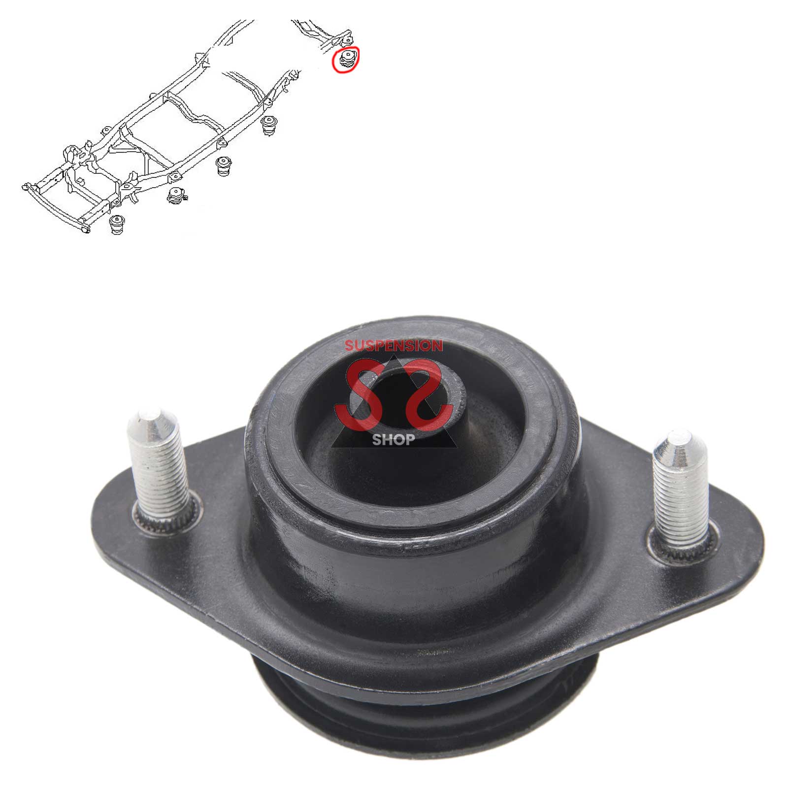 Rear Axle Lower Mounting, Axle Beam Suit NISSAN Navara 2.5 dCi NP300